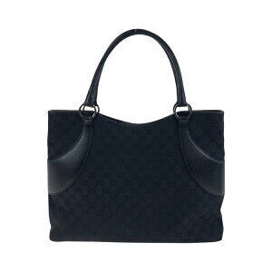 Gucci canvas black shoulder bag GG tote